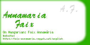 annamaria faix business card